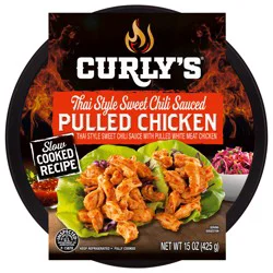 Curly's Curlys Thai Sweet Chili Sauce With Pulled White Meat Chicken, 15 oz