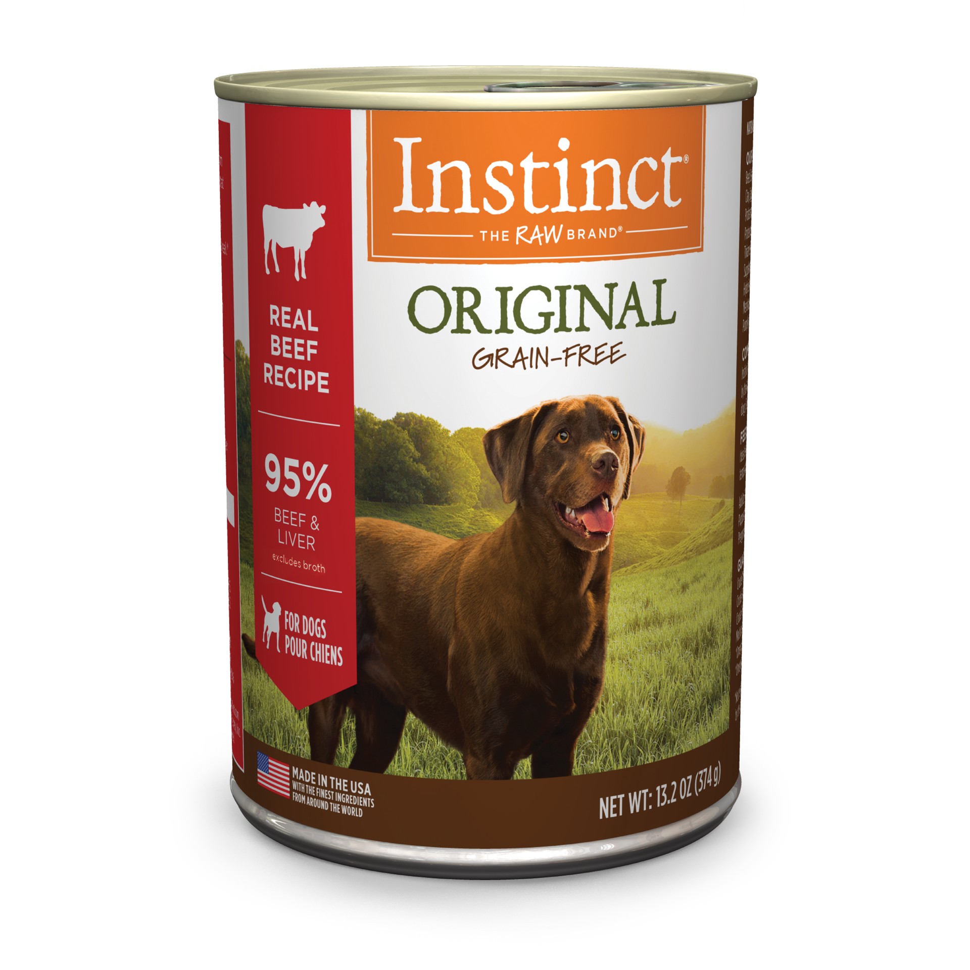 slide 1 of 6, Instinct Original Beef Wet Dog Food, 13.2 oz. Can, 0.82 lb