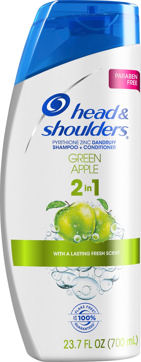 slide 3 of 3, Head & Shoulders Green Apple Anti-Dandruff 2-in-1 Shampoo + Conditioner, 23.7oz, 23.7 fl oz