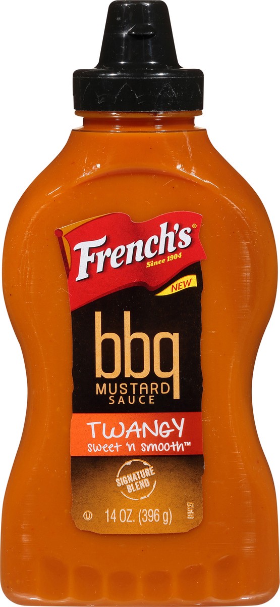 slide 9 of 10, French's BBQ Mustard Sauce, Twangy, 14oz, 14 oz