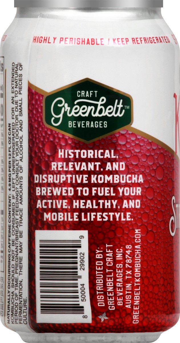 slide 6 of 11, Greenbelt Sparkling Probiotic Strawberry Fields Rooibos Tea Kombucha 12 oz, 12 oz