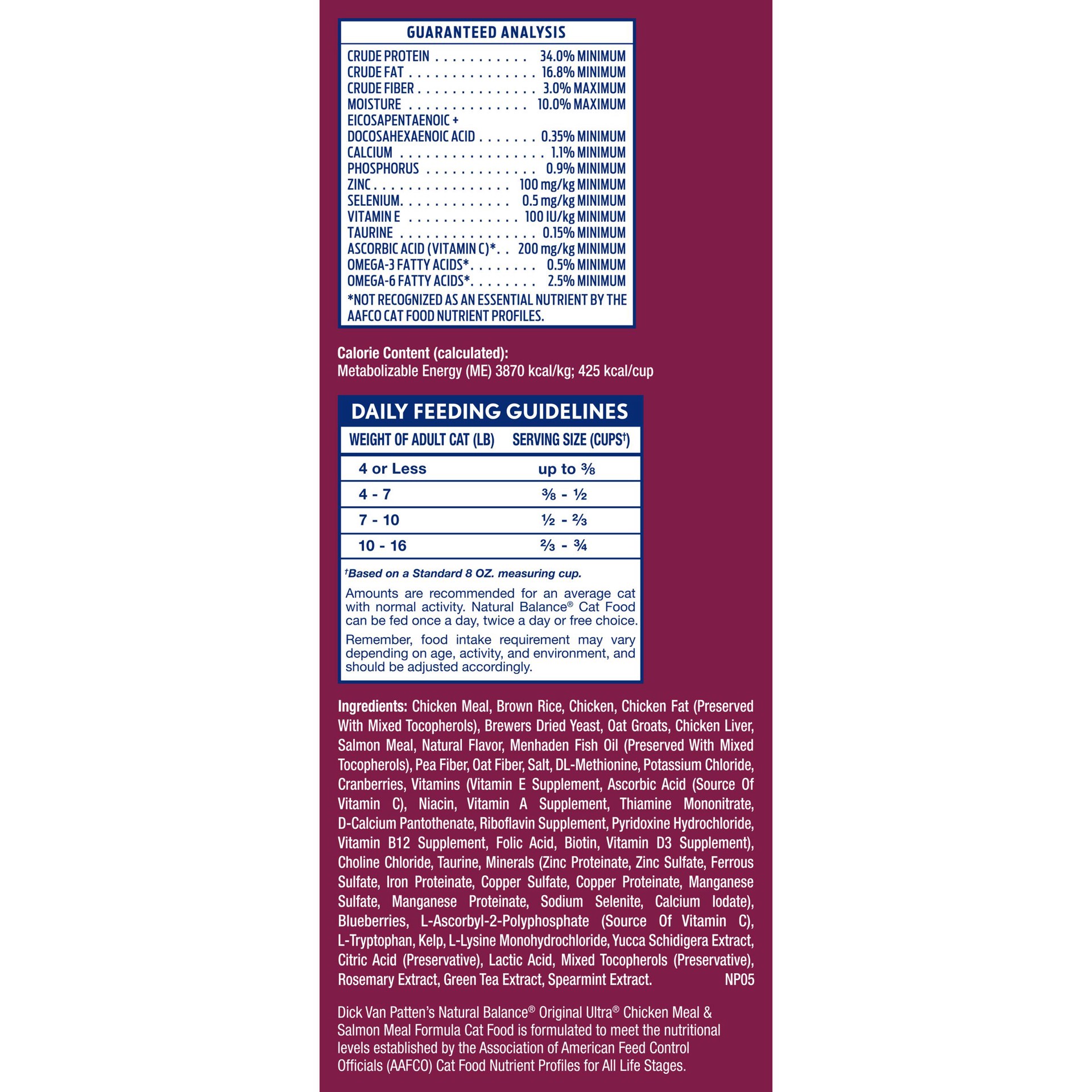slide 2 of 5, Natural Balance Cat Food 15 lb, 15 lb