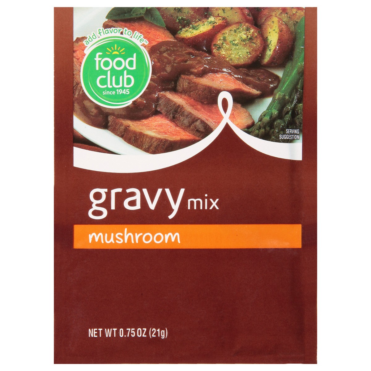 slide 1 of 1, Food Club Mushroom Gravy Mix 0.75 oz, 0.75 oz