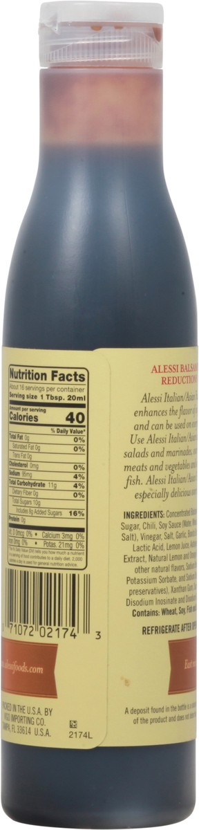 slide 9 of 9, Alessi Asian Italian Balsamic Reduction Vinegar, 8.5 oz