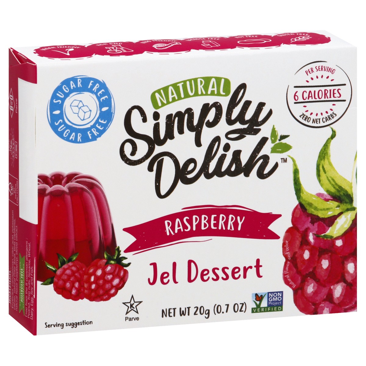 slide 8 of 9, Simply Delish Raspberry Jel Dessert 20 g, 20 g