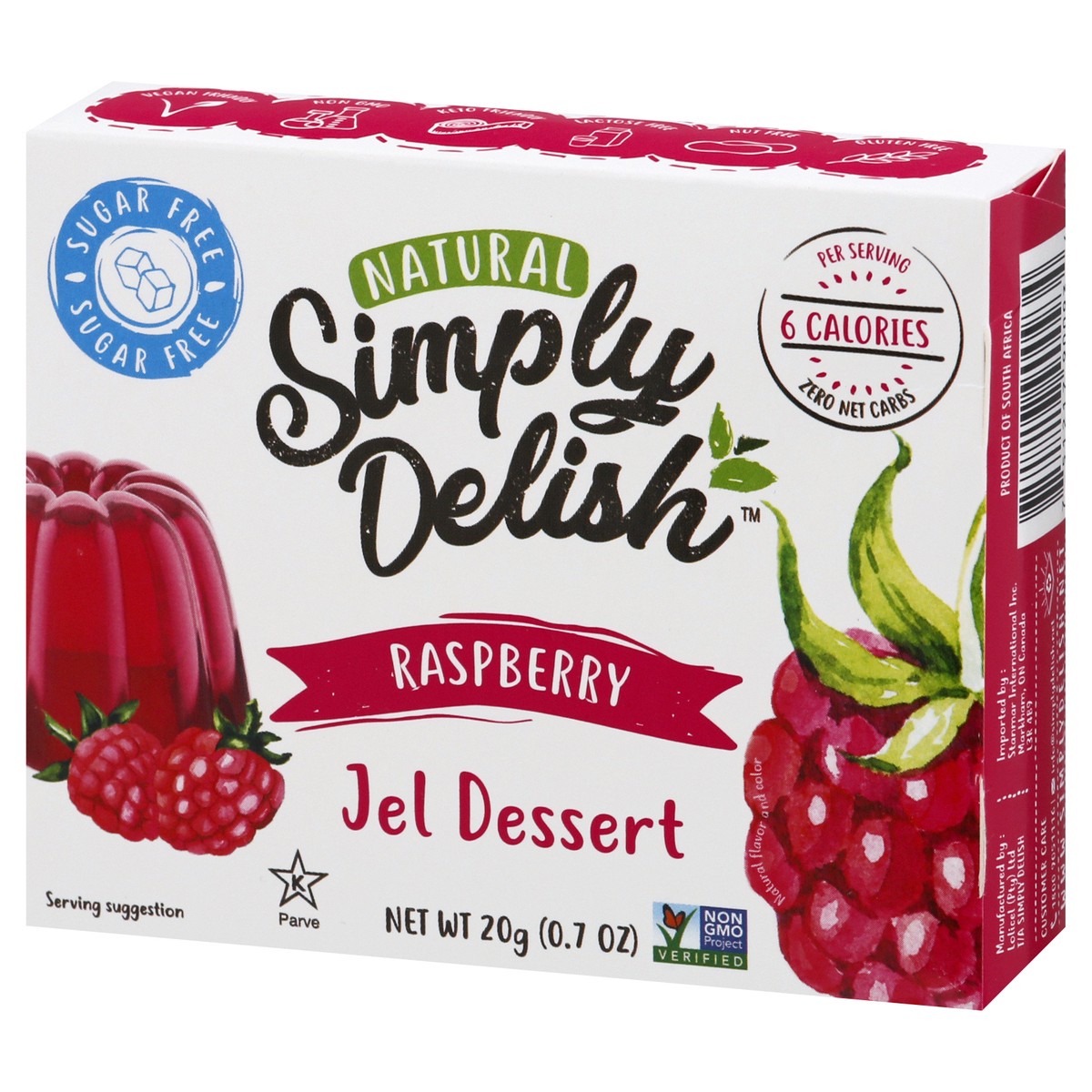 slide 9 of 9, Simply Delish Raspberry Jel Dessert 20 g, 20 g