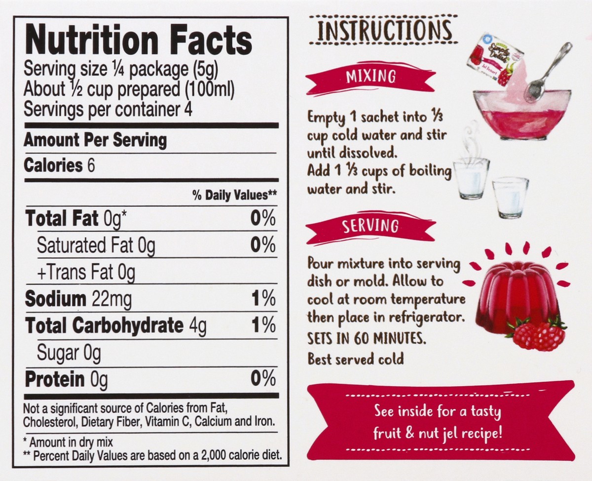 slide 7 of 9, Simply Delish Raspberry Jel Dessert 20 g, 20 g