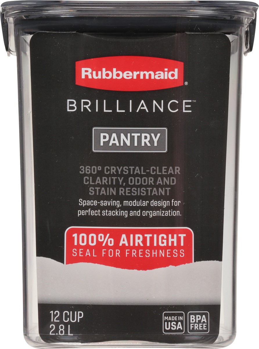 slide 5 of 9, Rubbermaid Brilliance 12 Cup Pantry Food Storage Container 1 ea, 1 ct