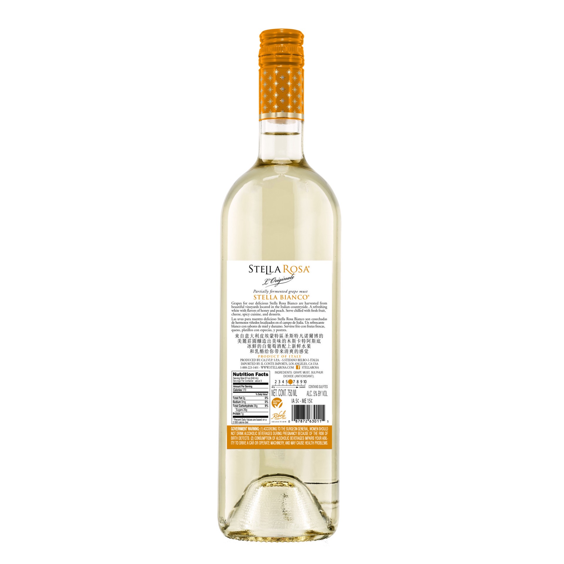 slide 2 of 5, Stella Rosa Bianco Semi-Sweet White Wine 750 ml, 750 ml