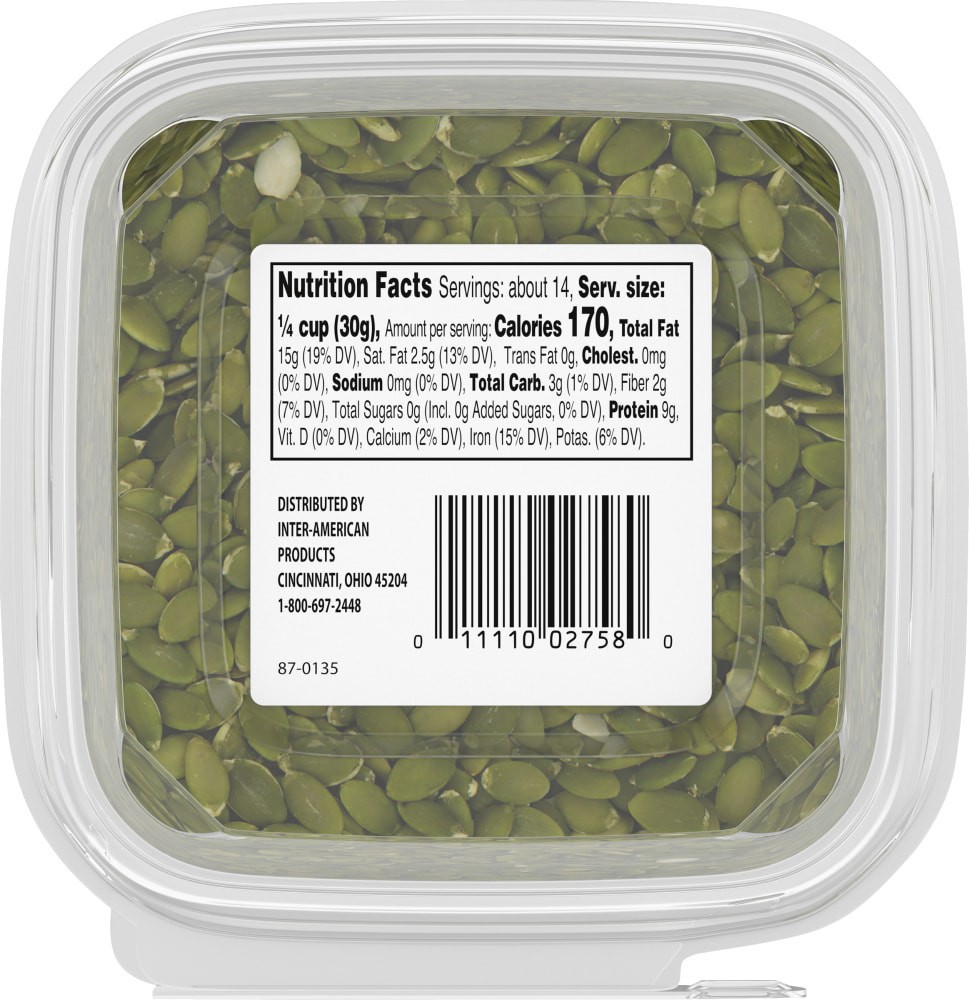 slide 3 of 3, Pre Packaged Bulk Raw Pepitas, 14.5 oz