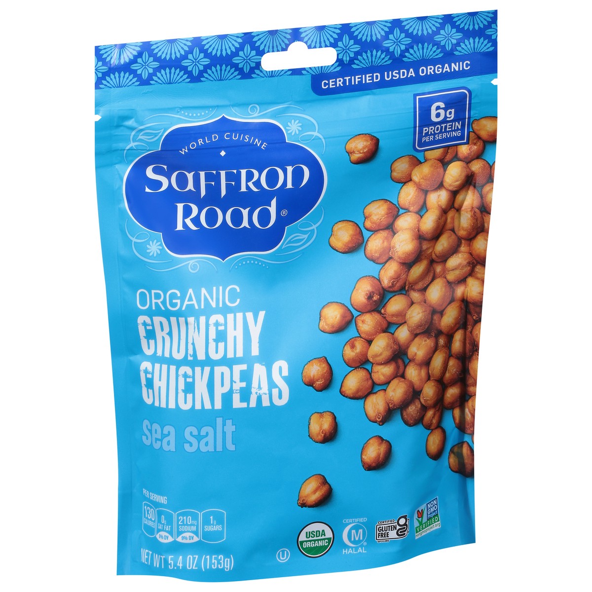 slide 2 of 9, Saffron Road Sea Salt Crunchy Chickpeas, 5.4 oz