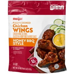 MEIJER HONEY BBQ BONE IN WINGS 22 OZ