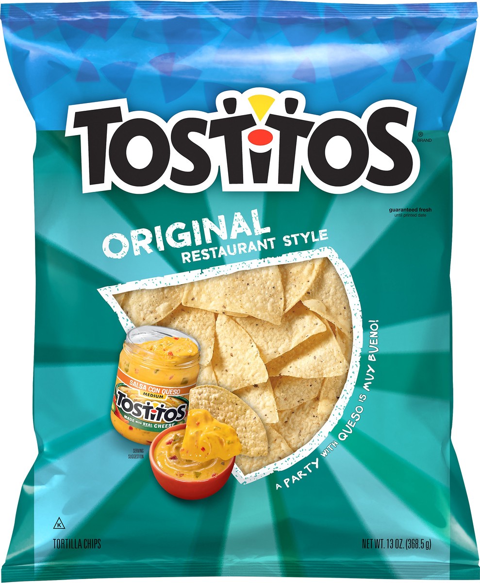slide 3 of 3, Tostitos Restaurant Style Original Tortilla Chips 13 oz, 13 oz
