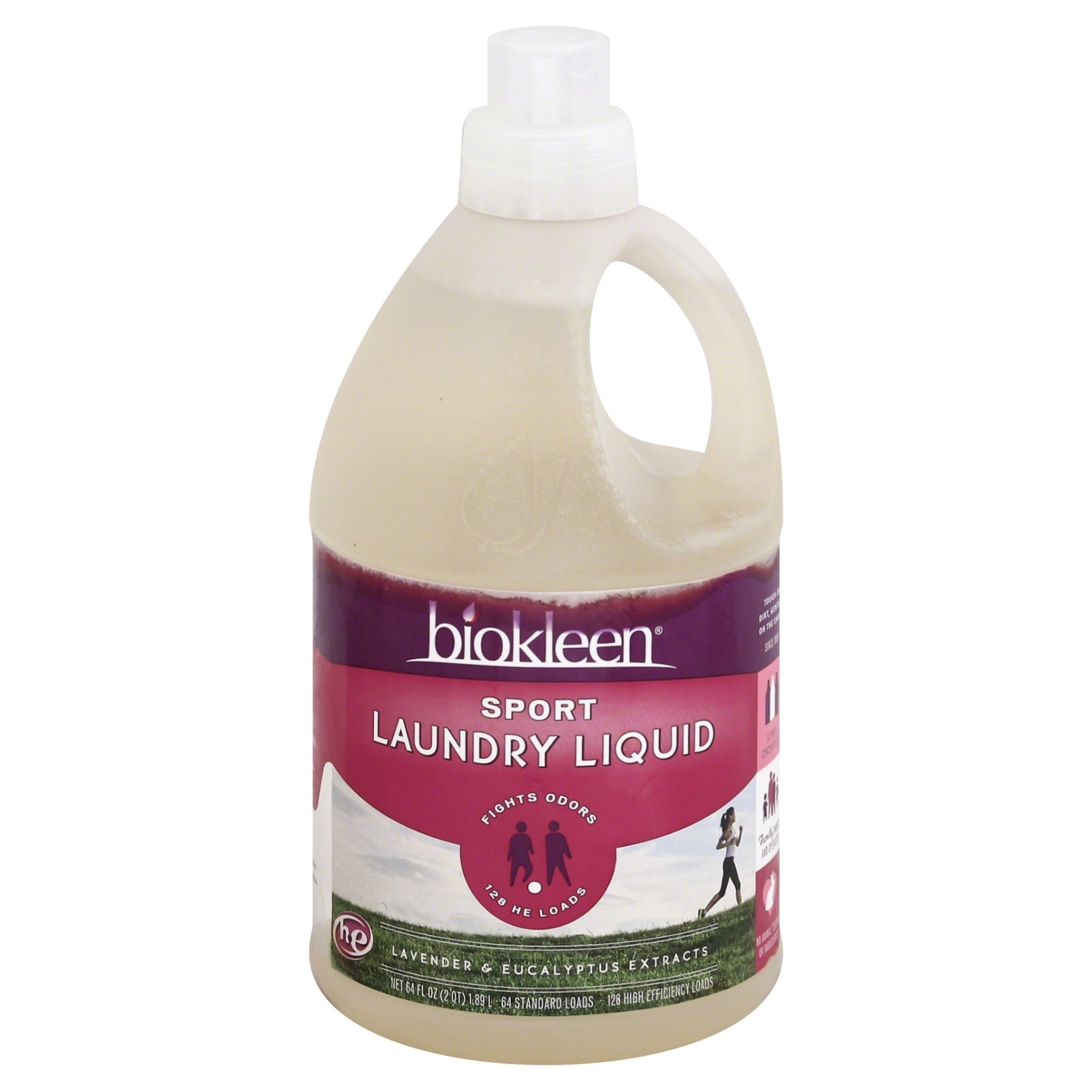 slide 1 of 1, Biokleen Lavvendar and Eucalyptus Extracts Sport Laundry Liquid, 64 fl oz