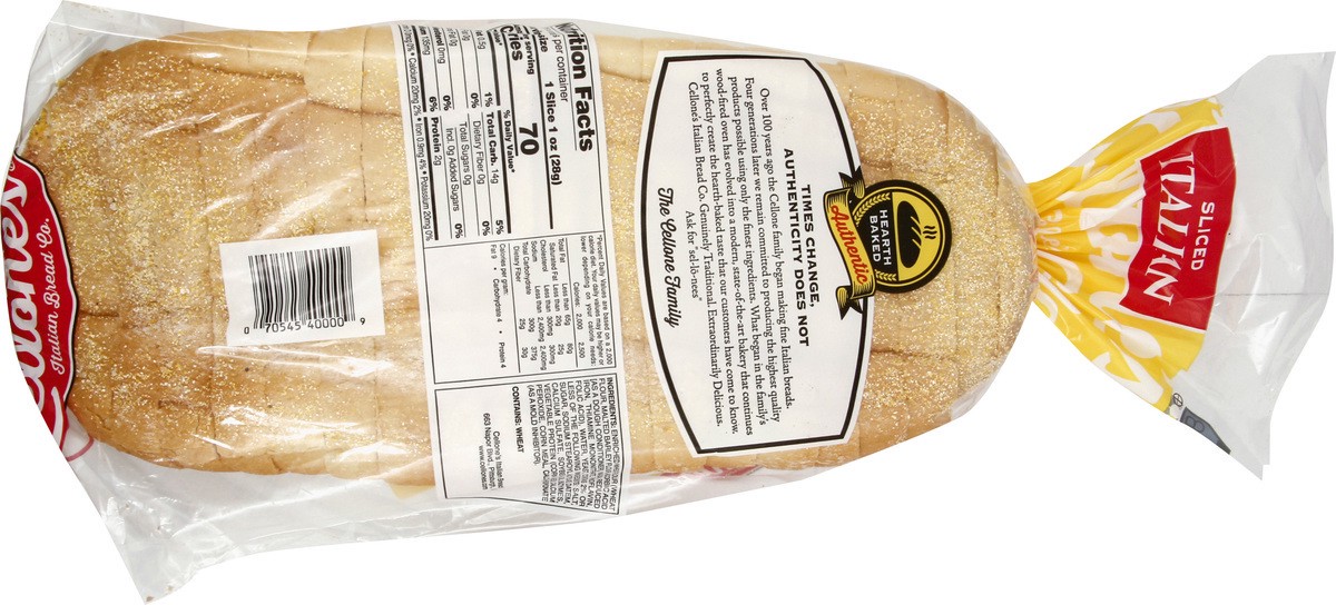 slide 6 of 8, Cellone's Cellones Bread Tialian Sliced, 15 oz