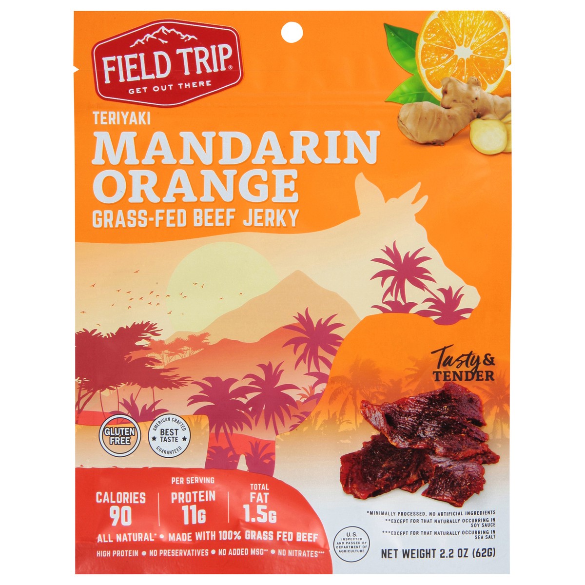 slide 1 of 3, Field Trip Grass-Fed Mandarin Orange Beef Jerky 2.2 oz, 2.2 oz