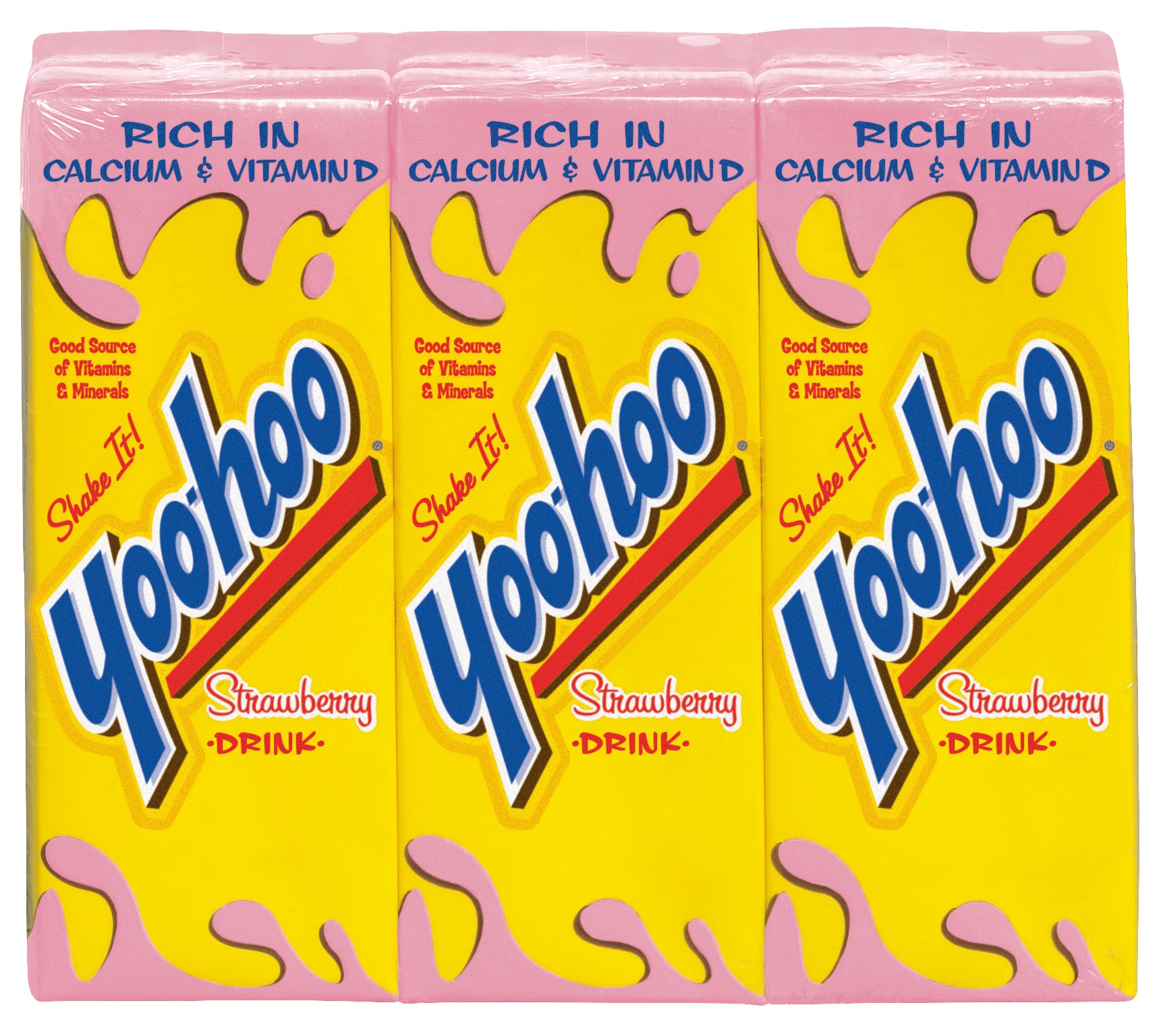 slide 1 of 4, Yoo-hoo Strawberry Drink, 3 ct; 6.5 fl oz