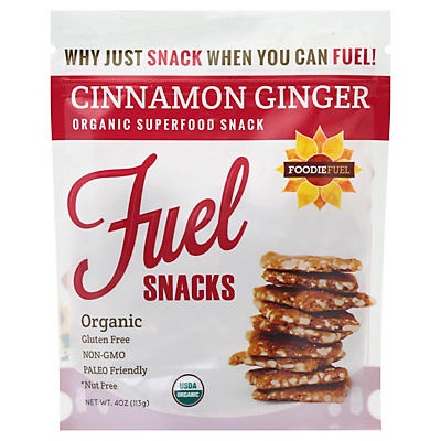 slide 1 of 1, Foodie Fuel Super Snacker Crisps Cinnamon Ginger, 4 oz