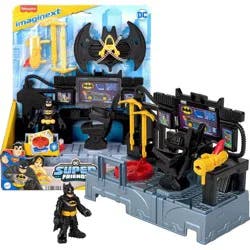 Imaginext DC Comics Fisher-Price Super Friends Bat Command Center Playset with Lights & Batman Figure