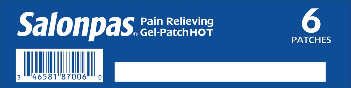 slide 7 of 7, Salonpas Hot Pain Relief Gel Patch, 6 ct