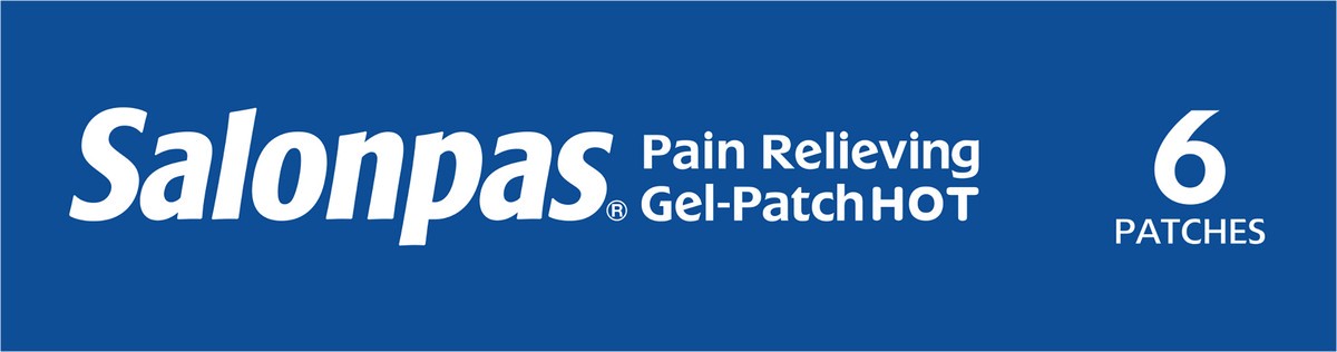 slide 3 of 7, Salonpas Hot Pain Relief Gel Patch, 6 ct