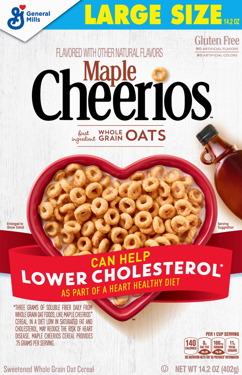 slide 4 of 12, Cheerios Large Size Whole Grain Sweetened Oat Cereal 14.2 oz, 14.2 oz