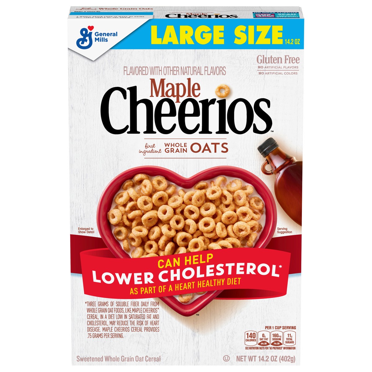 slide 1 of 12, Cheerios Large Size Whole Grain Sweetened Oat Cereal 14.2 oz, 14.2 oz