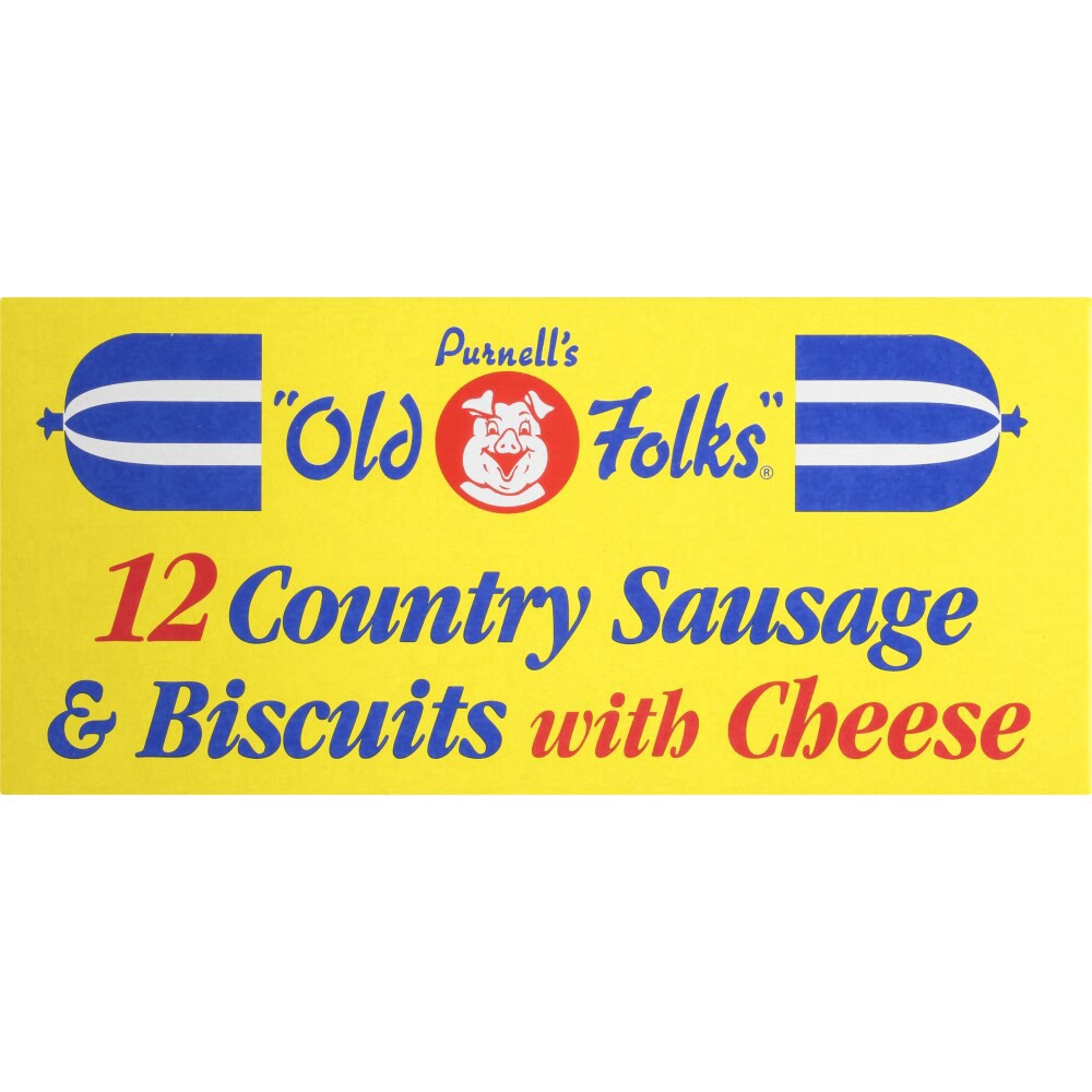 slide 3 of 6, Purnell's "Old Folks" Sausage & Cheese Biscuits, 21 oz