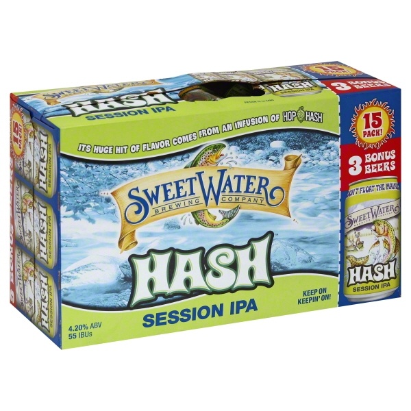 slide 1 of 1, SweetWater Brewing Company Hash Session IPA Cans, 15 ct; 12 fl oz