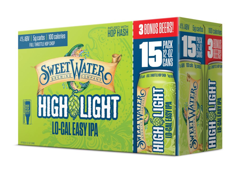 slide 1 of 3, SweetWater Brewing Company Hash Session IPA Cans, 15 ct; 12 oz