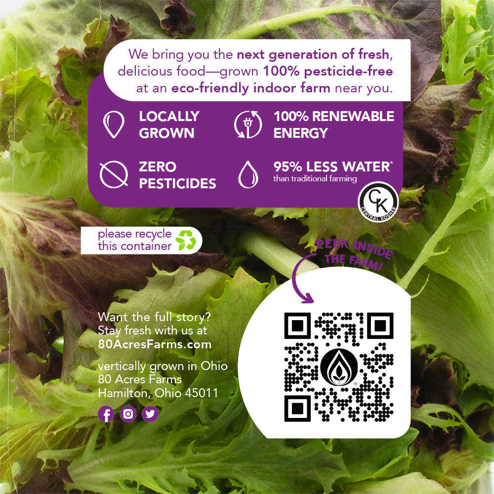 slide 2 of 3, 80 Acres Farms Queen City Salad Blend, 4 oz