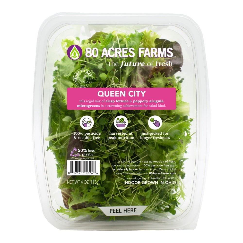 slide 1 of 3, 80 Acres Farms Queen City Salad Blend, 4 oz