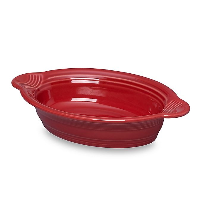 slide 1 of 1, Fiesta Oval Individual Casserole Dish - Scarlet, 1 ct