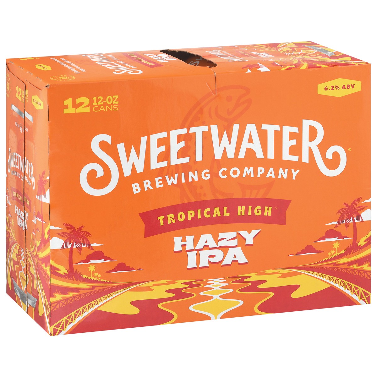 slide 4 of 4, SweetWater Brewing Company Hazy IPA Tropical High Beer 12 - 12 oz Cans, 12 ct
