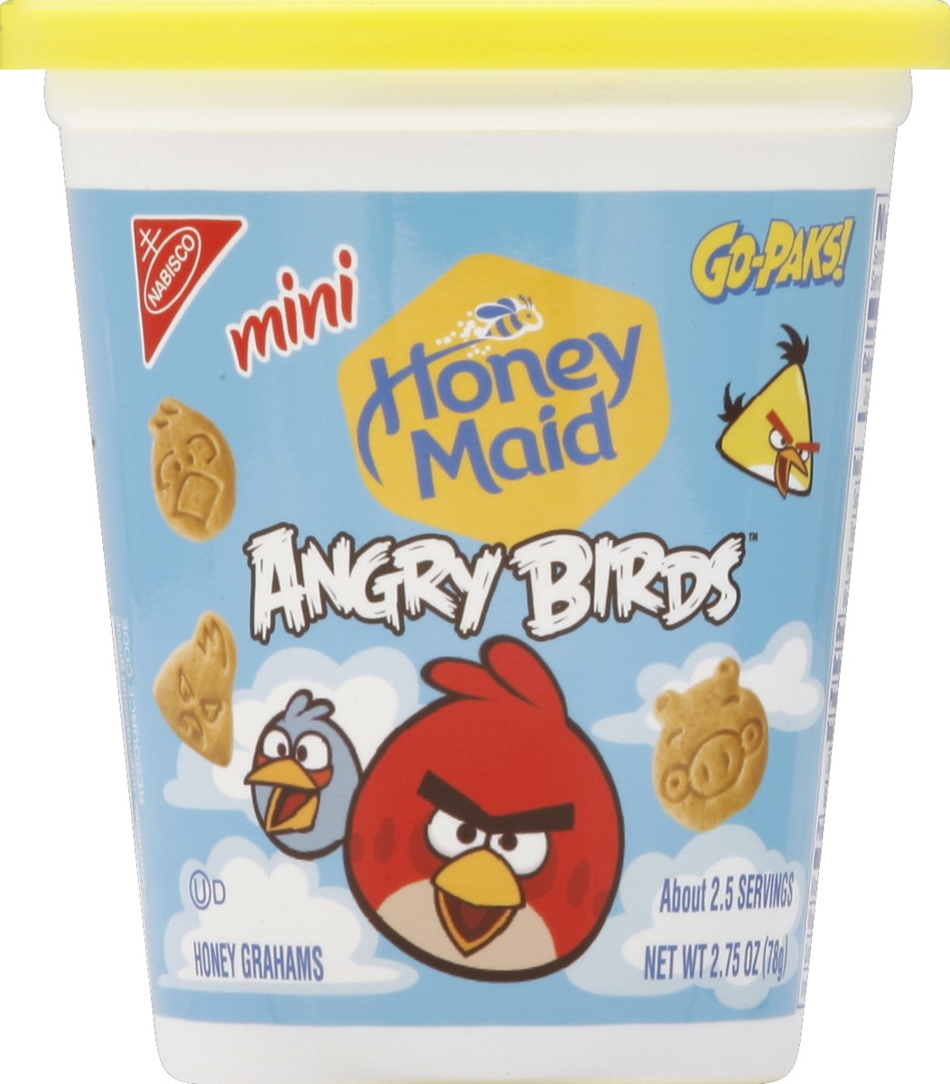 slide 2 of 2, Honey Maid Honey Grahams, Mini, Angry Birds, Go-Paks!, 2.75 oz