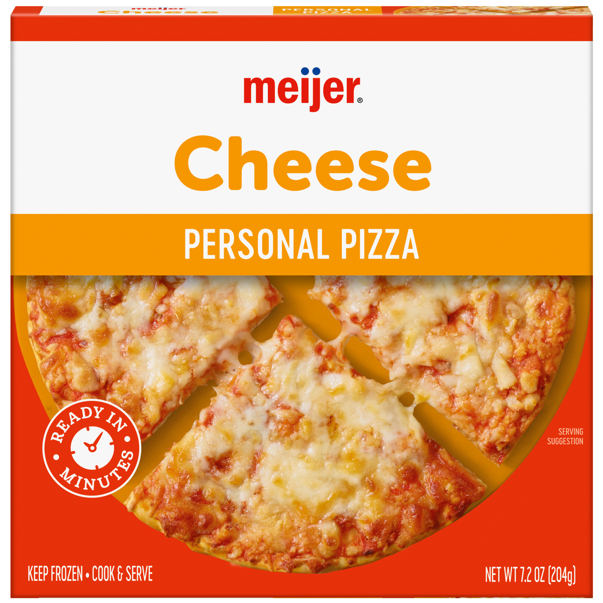 slide 1 of 29, Meijer Cheese Personal Size Frozen Pizza, 7.2 oz