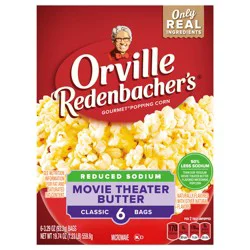 Orville Redenbacher''s Reduced Sodium Movie Theater Butter Flavored Microwave Popcorn, 19.74 oz. 6-ct