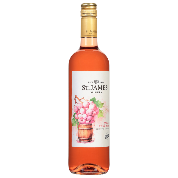 slide 1 of 1, St. James Winery Fruity & Smooth Sweet Rose Wine 750 ml, 750 ml