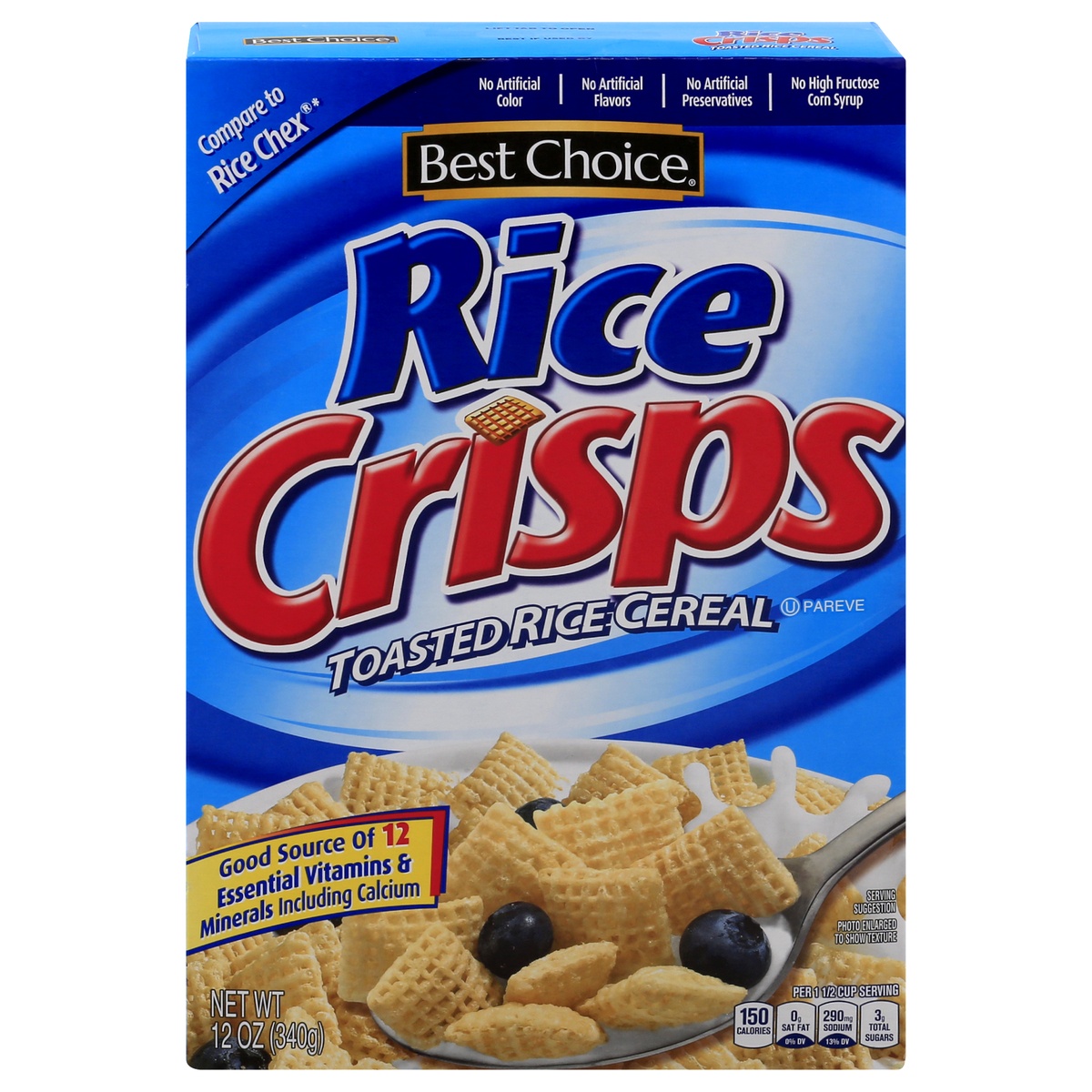 slide 1 of 1, Best Choice Cereal, Toasted Rice, Rice Crisps, 12 oz