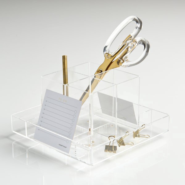 slide 2 of 3, Russell & Hazel Acrylic Carousel Organizer, 4-1/4""H X 8""W X 8""D, Clear, 1 ct