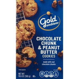 slide 1 of 1, Gold Emblem Peanut Butter Chocolate Chunk Cookies, 10.6 oz; 300 gram