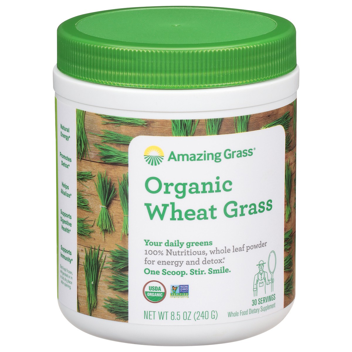 slide 2 of 9, Amazing Grass Organic Wheat Grass Powder 8.5 oz, 8.5 oz