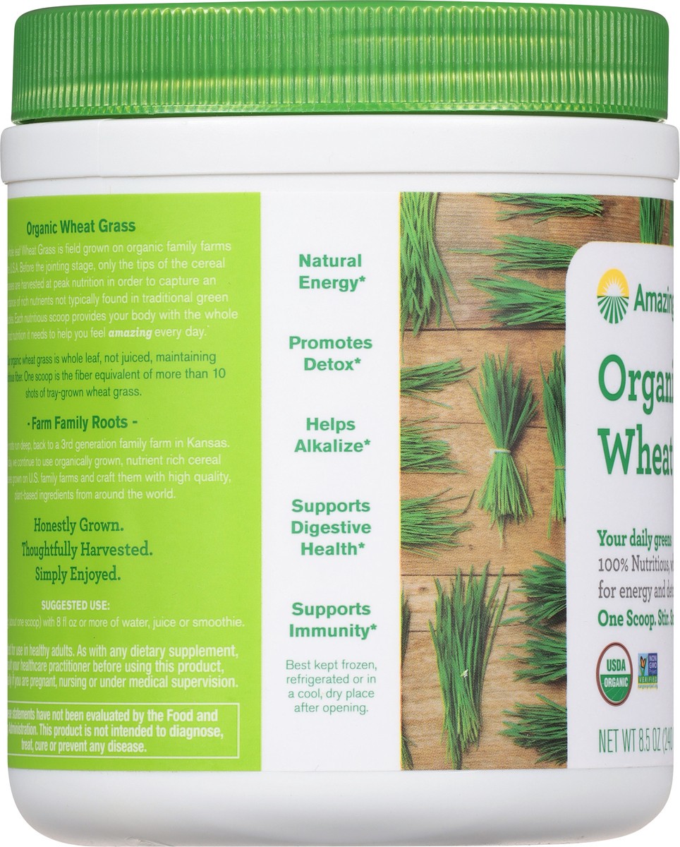 slide 8 of 9, Amazing Grass Organic Wheat Grass Powder 8.5 oz, 8.5 oz