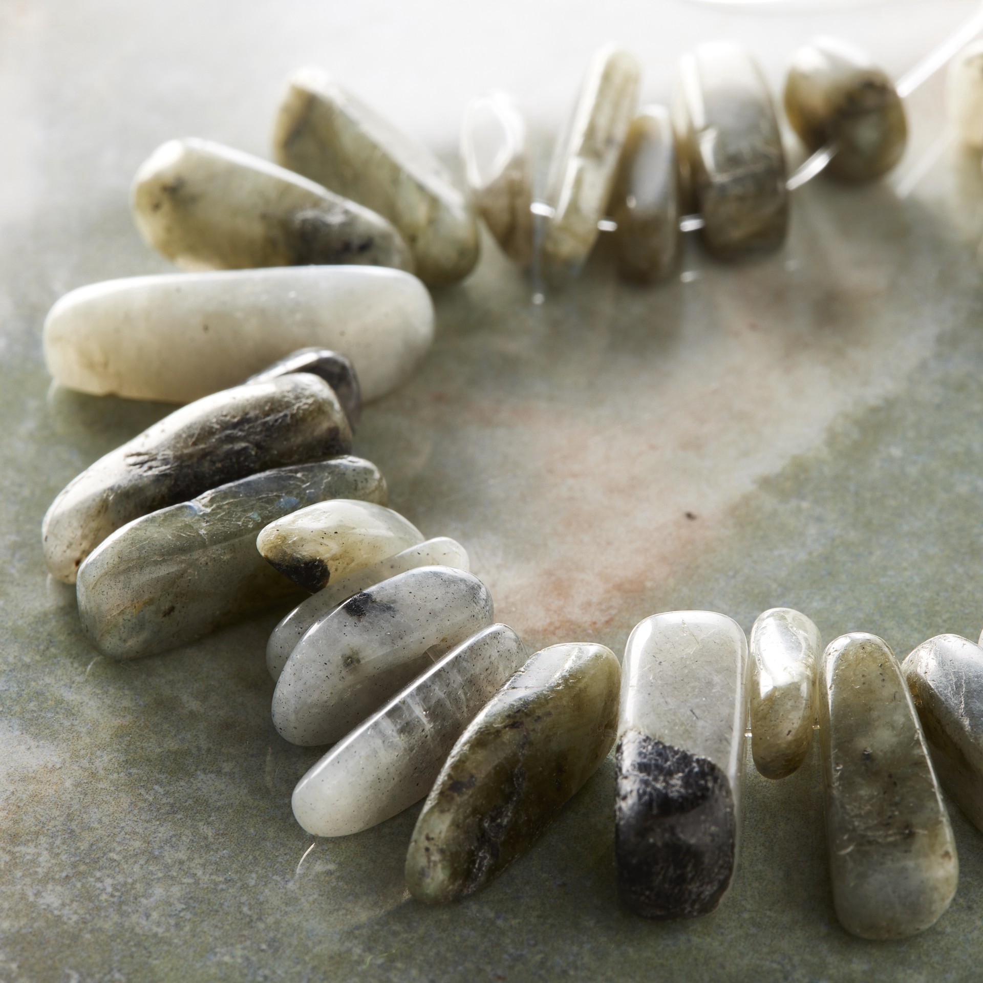 slide 2 of 3, Multicolor Labradorite Chip Beads By Bead Landing, 15 mm