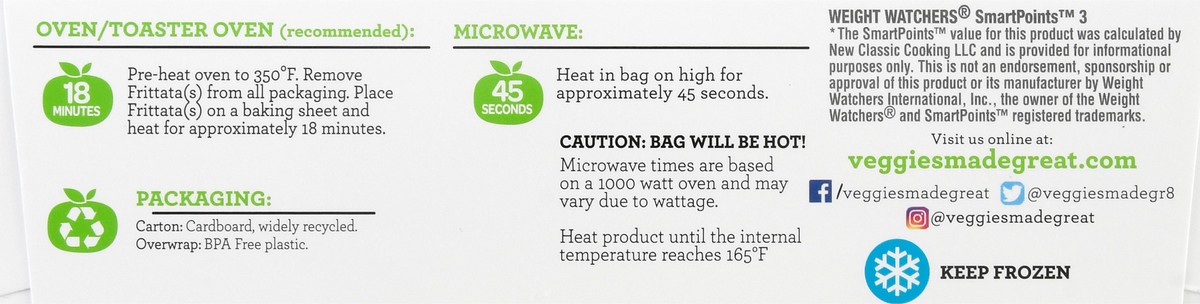 slide 2 of 9, Veggies Made Great Mushroom & 3 Cheese Egg White Frittatas 6 ea, 6 ct