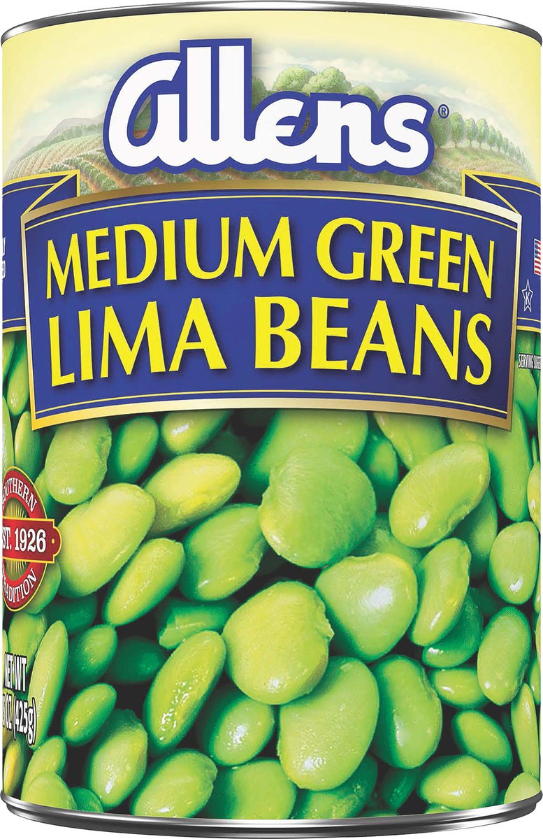 slide 6 of 7, Allen's Lima Beans, Medium Green, 15 oz