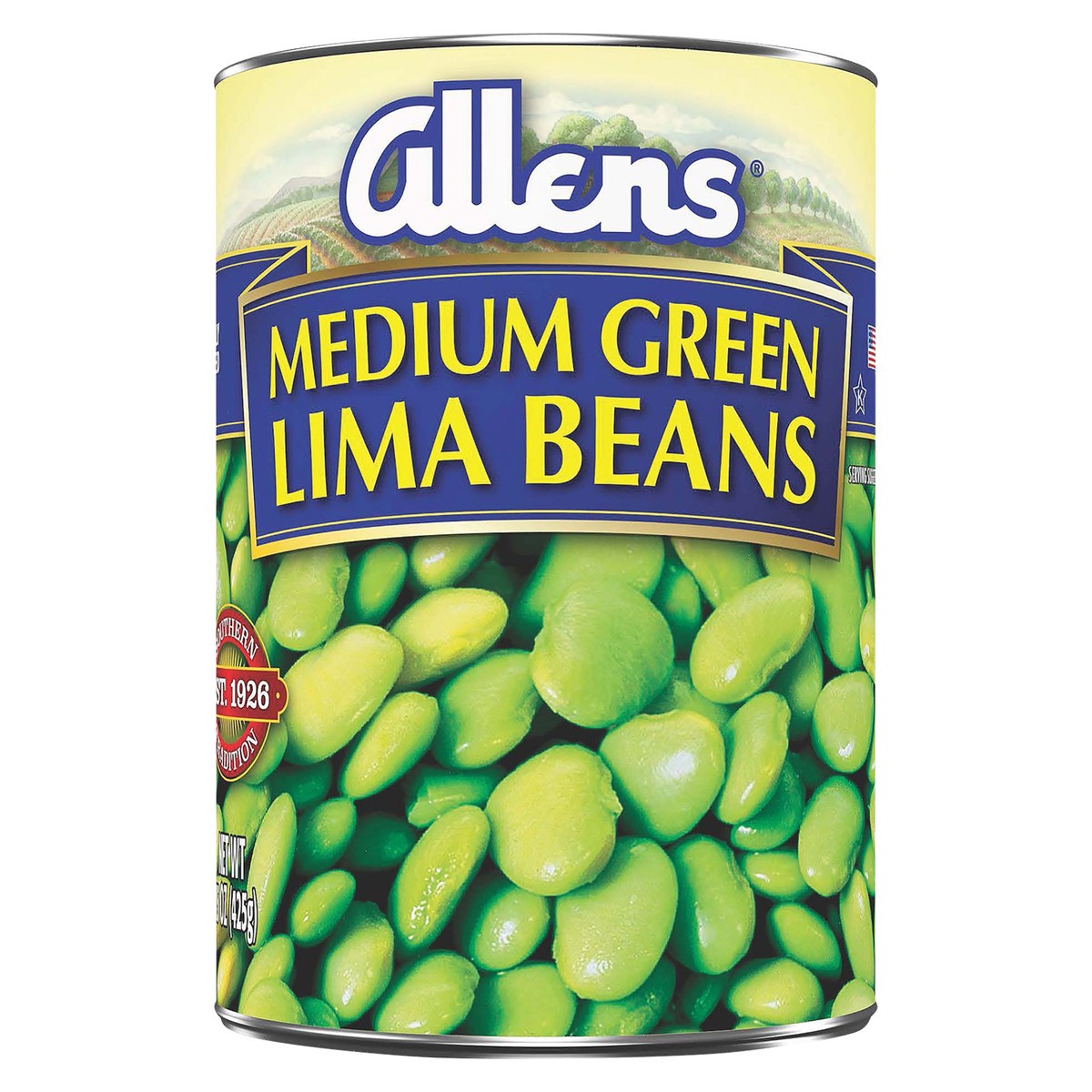 slide 7 of 7, Allen's Lima Beans, Medium Green, 15 oz