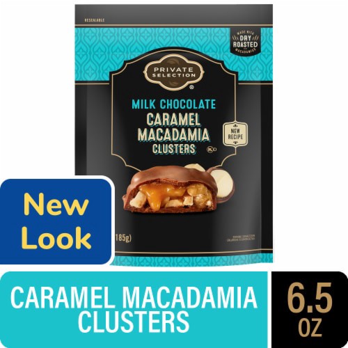 slide 1 of 1, Private Selection® Milk Chocolate Caramel Macadamia Clusters, 6.53 oz