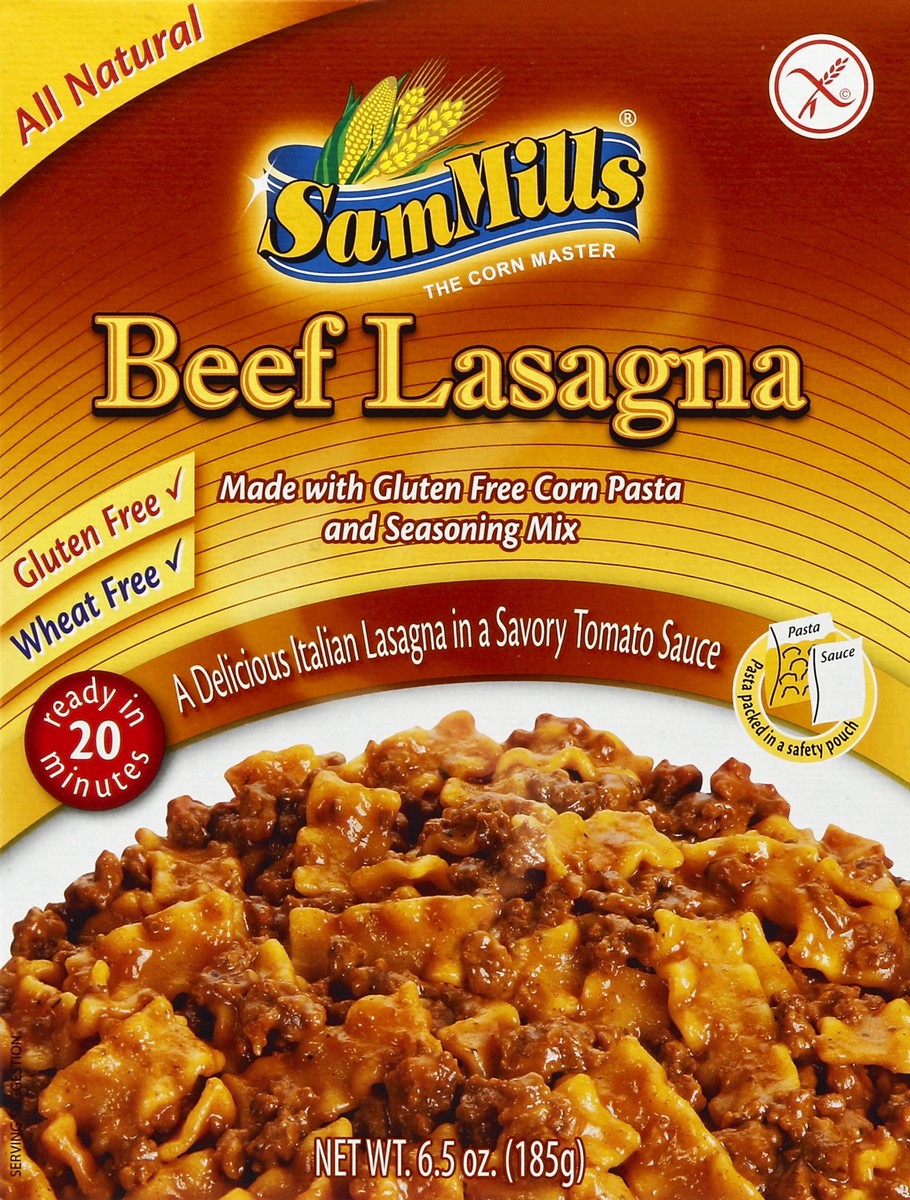 slide 2 of 4, Sam Mills Beef Lasagna 6.5 oz, 6.5 oz