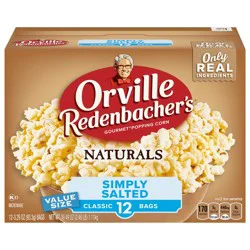 Orville Redenbacher''s Naturals Value Size Classic Microwave Simply Salted Popping Corn Value Size 12 - 3.29 oz Bags
